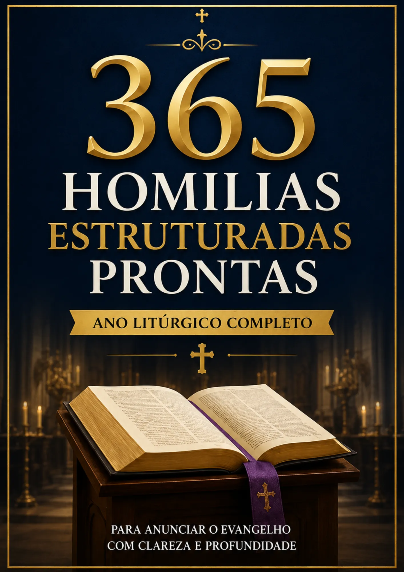 Capa do material 365 Homilias Estruturadas Prontas